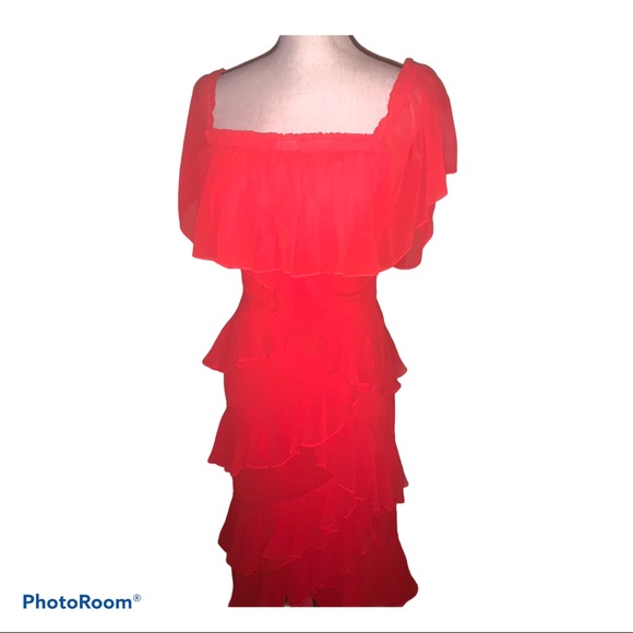 Badgley Mischka red gown - Picture 11 of 14